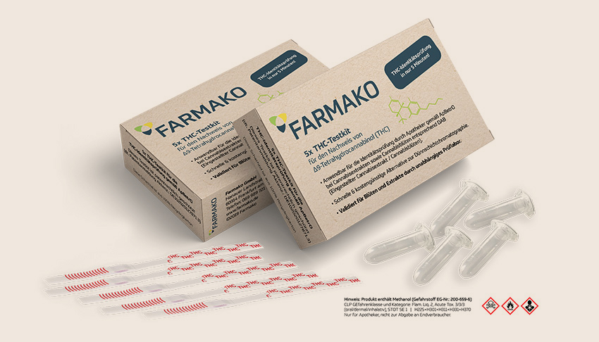 Farmako THC-Testkit zur Identitätsprüfung von Cannabis